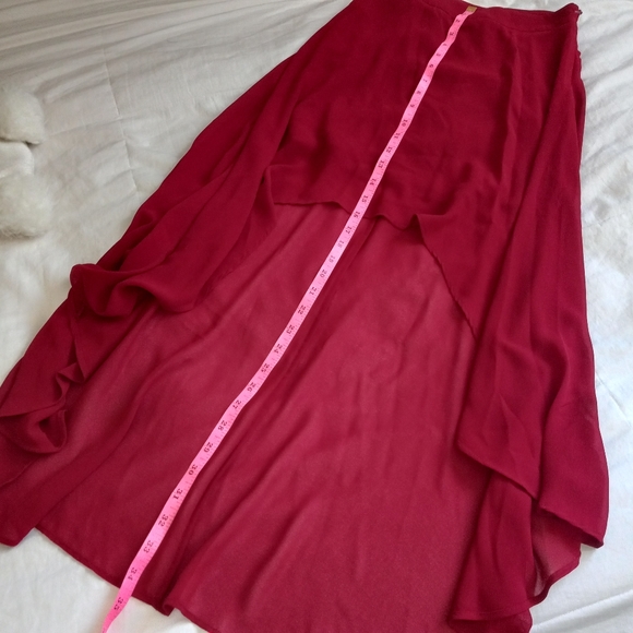 FOREVER 21 sm maroon high-low skirt - Picture 4 of 4